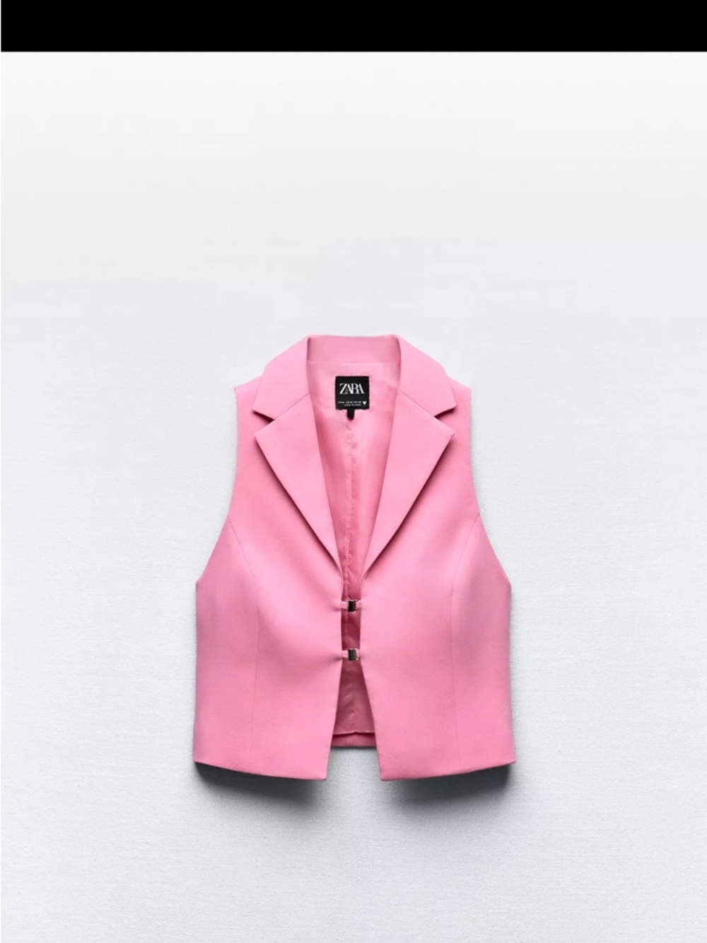 Zara Bubblegum Pink Sleeveless Blazer Vest and Mini Skirt